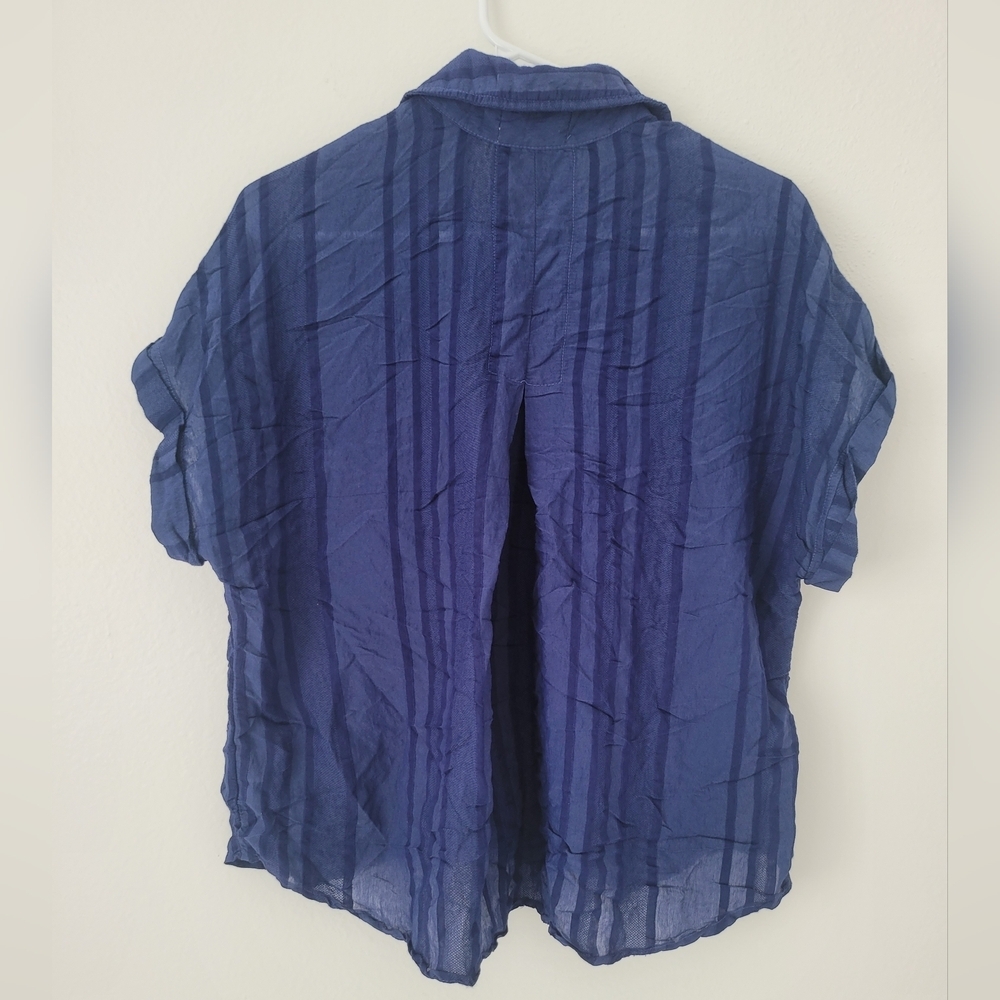 Cloth & Stone Anthopologie Navy Shirt Size M - Picture 5 of 7